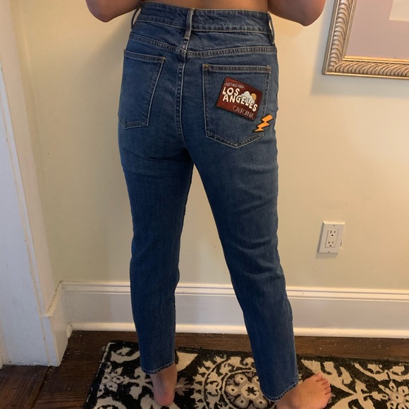 PacSun retro high rise Mom jeans with patches size 25 - Picture 3 of 7